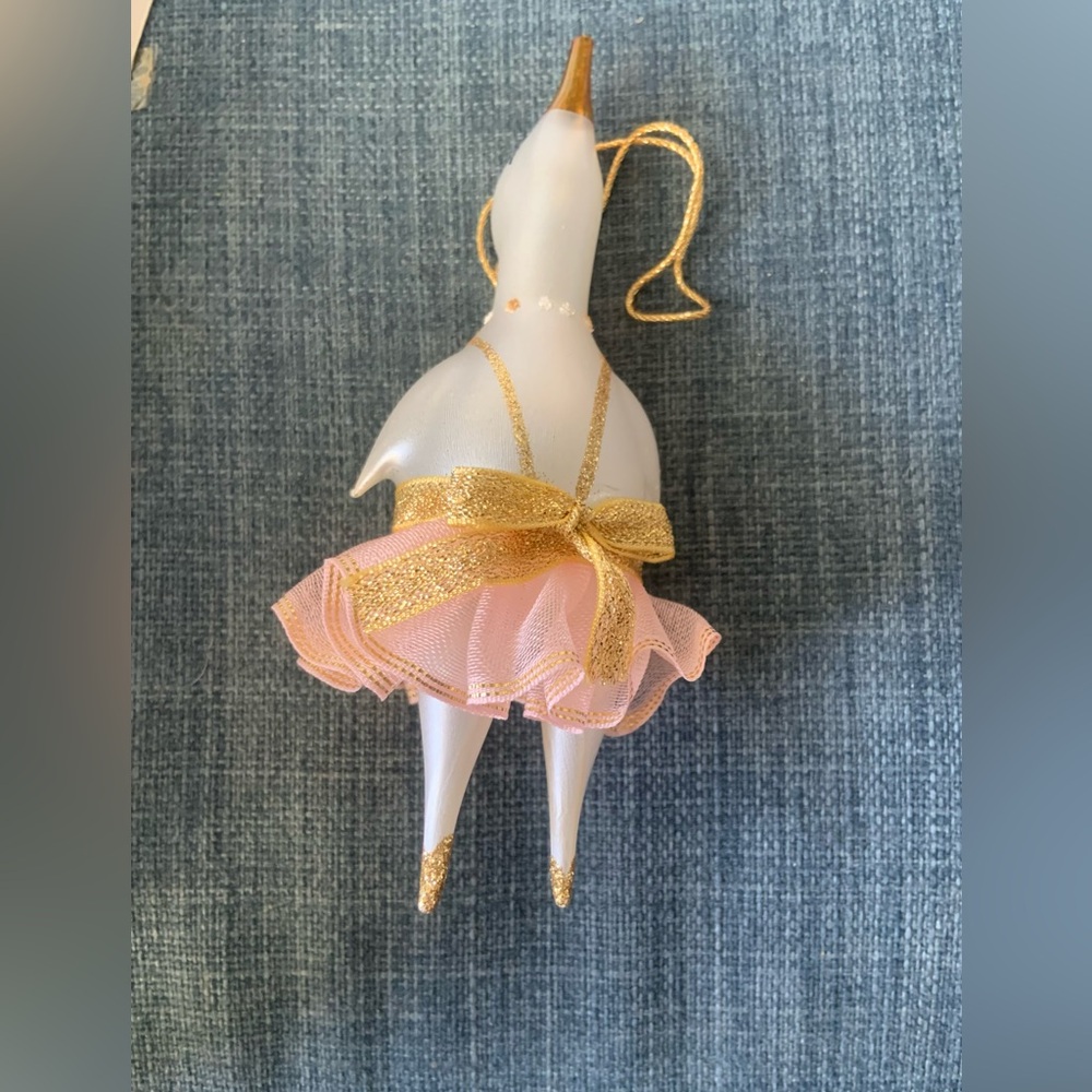 Vintage swan ballerina ornament